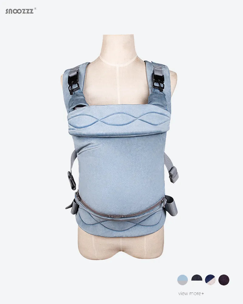 Modern Velvet Baby Carrier in Blue